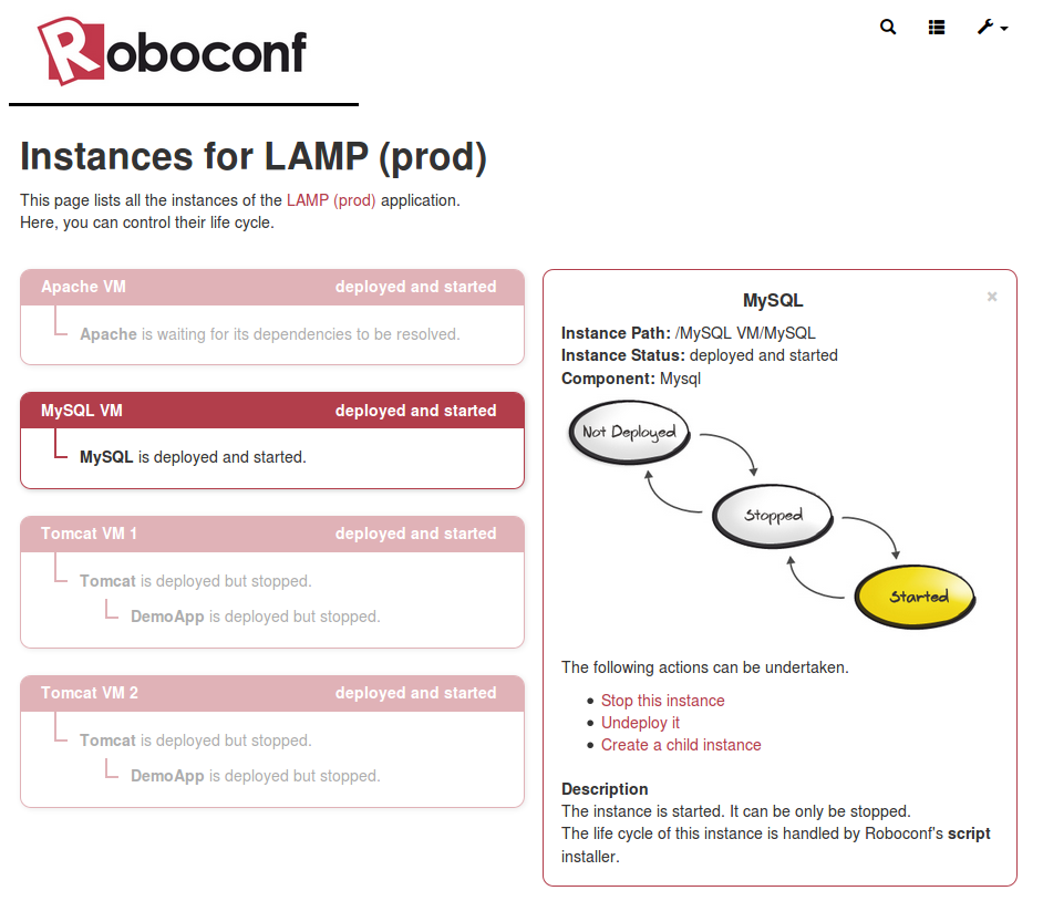 Updating an instance